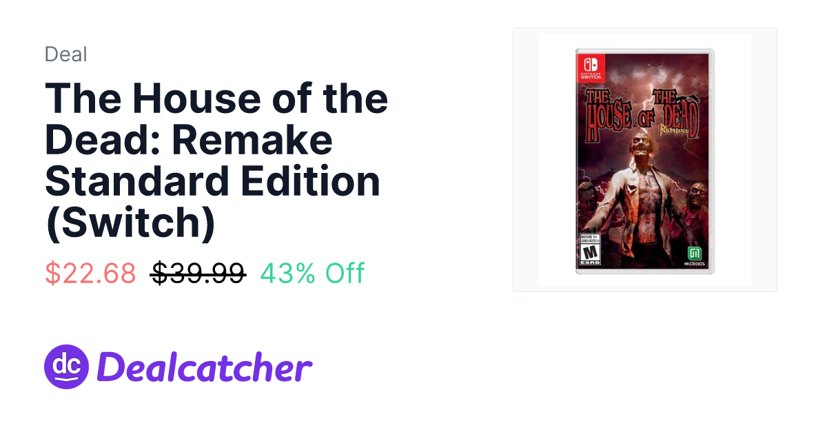 Amazon - The House of the Dead: Remake Standard Edition (Switch) $22.29