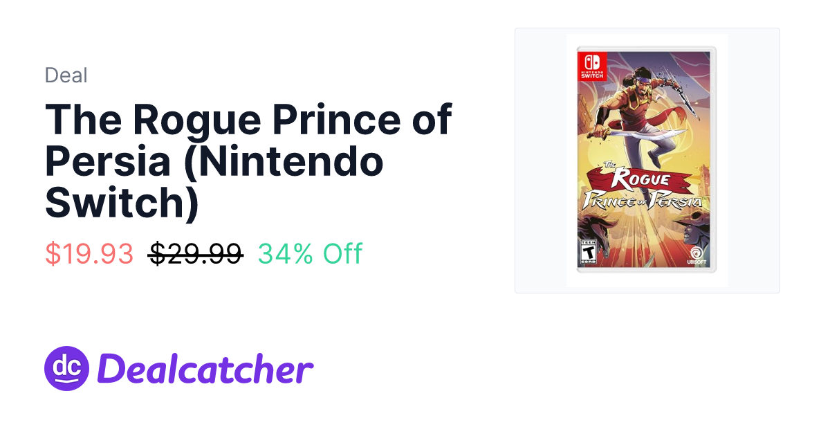 Amazon - The Rogue Prince of Persia (Nintendo Switch) $19.93