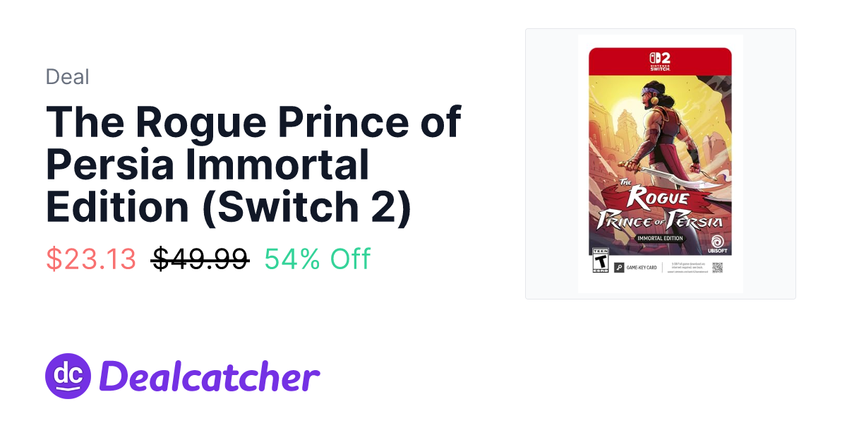 Amazon - The Rogue Prince of Persia Immortal Edition (Switch 2) $23.13