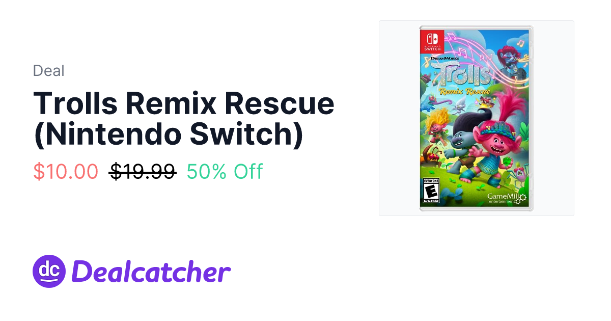 Amazon - Trolls Remix Rescue (Nintendo Switch) $10.00