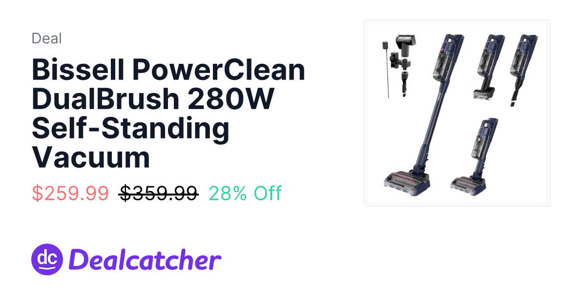 Amazon - Bissell PowerClean DualBrush 280W Self-Standing Vacuum $259.99