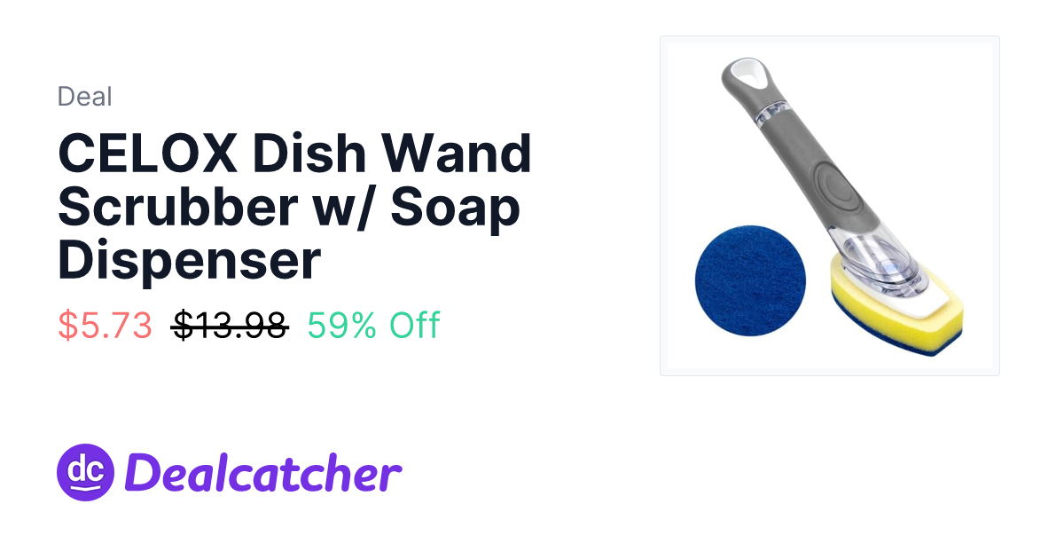 Amazon - CELOX Dish Wand Scrubber w/ Soap Dispenser $5.73