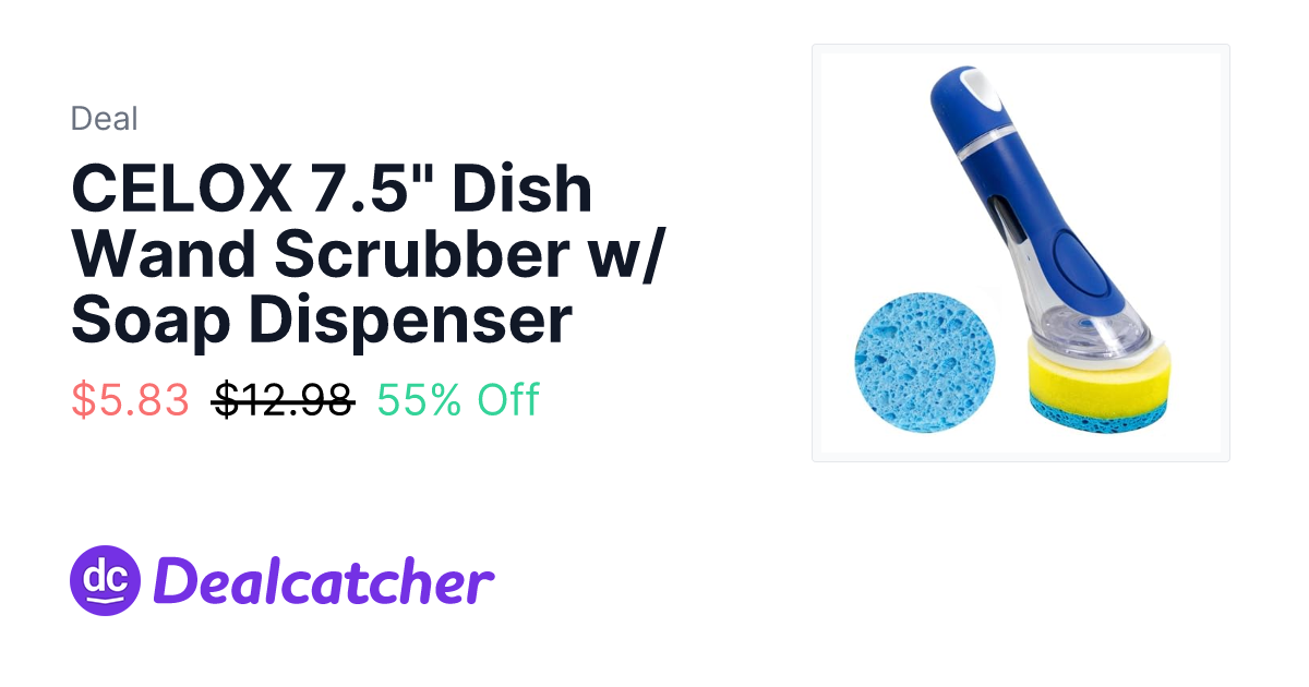 Amazon - CELOX 7.5" Dish Wand Scrubber w/ Soap Dispenser $5.83