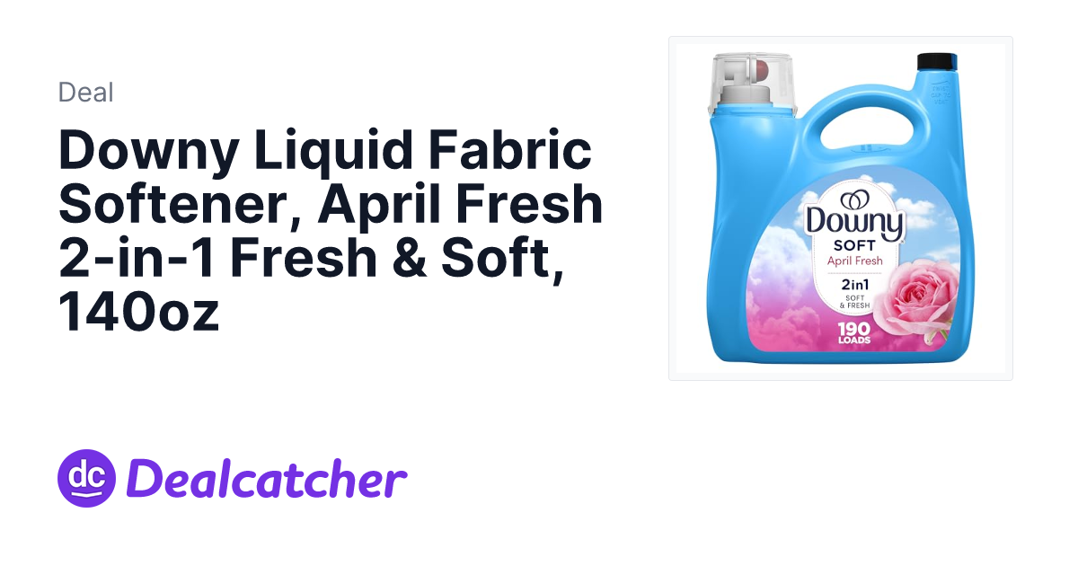 Amazon - Downy Liquid Fabric Softener, April Fresh 2-in-1 Fresh & Soft, 140oz