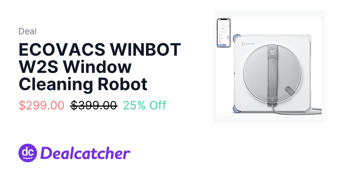 Amazon - ECOVACS WINBOT W2S Window Cleaning Robot $299.00
