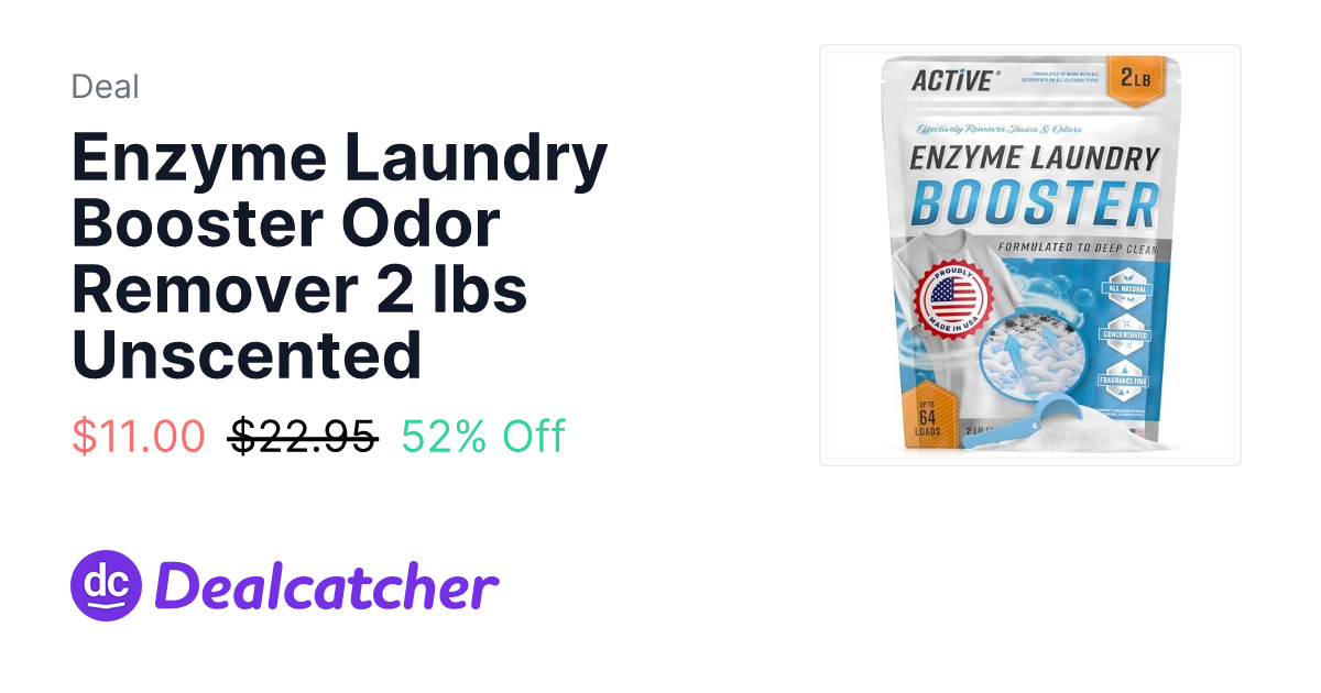 Amazon - Enzyme Laundry Booster Odor Remover 2 lbs Unscented $11.00