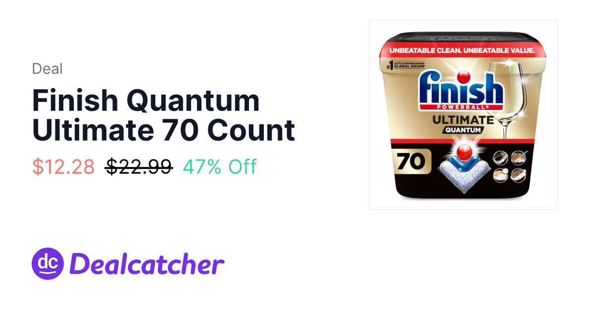 Amazon - Finish Quantum Ultimate 70 Count $12.28