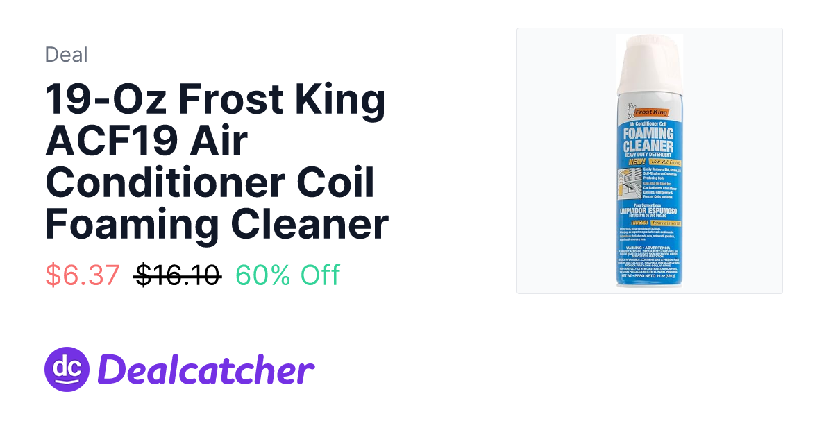 Amazon - 19-Oz Frost King ACF19 Air Conditioner Coil Foaming Cleaner $6.37