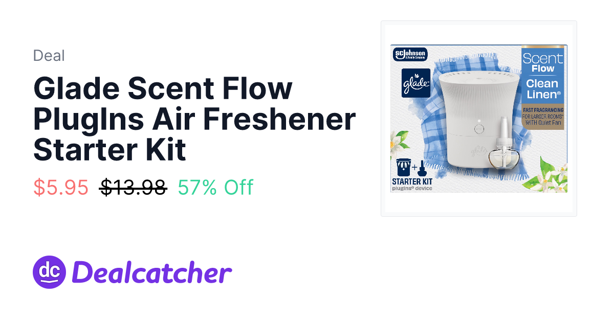 Walmart - Glade Scent Flow PlugIns Air Freshener Starter Kit $5.95