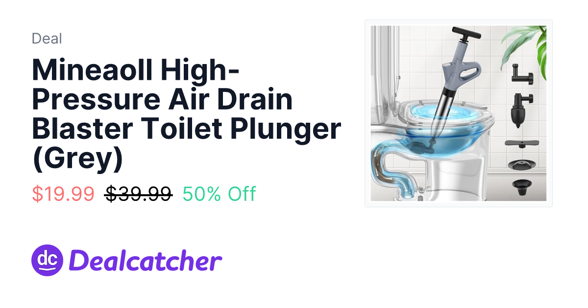 Amazon - Mineaoll High-Pressure Air Drain Blaster Toilet Plunger (Grey) $19.99