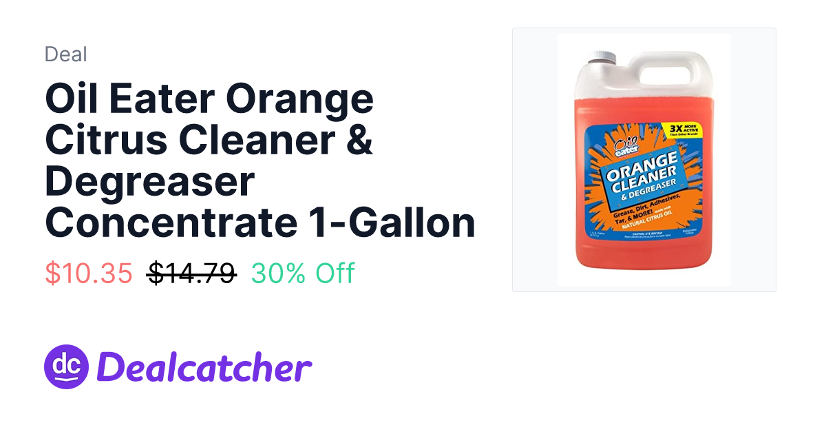 Amazon - Oil Eater Orange Citrus Cleaner & Degreaser Concentrate 1-Gallon $10.35