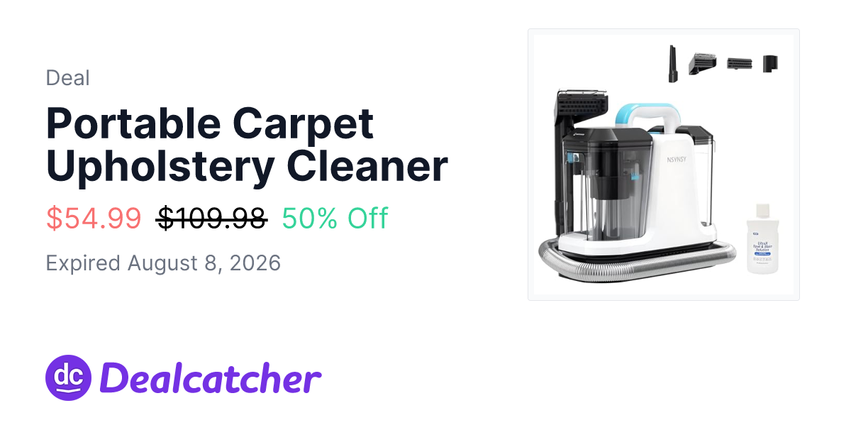Amazon - Portable Carpet Upholstery Cleaner $54.99