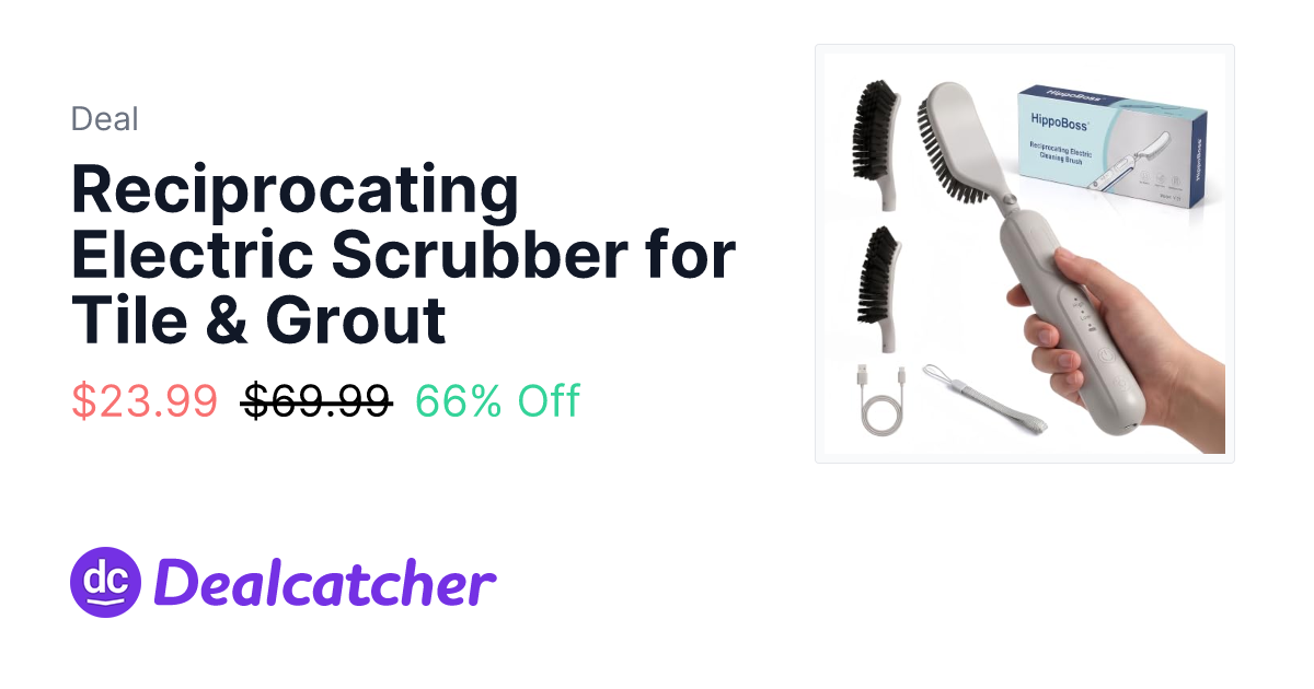 Amazon - Reciprocating Electric Scrubber for Tile & Grout $23.99