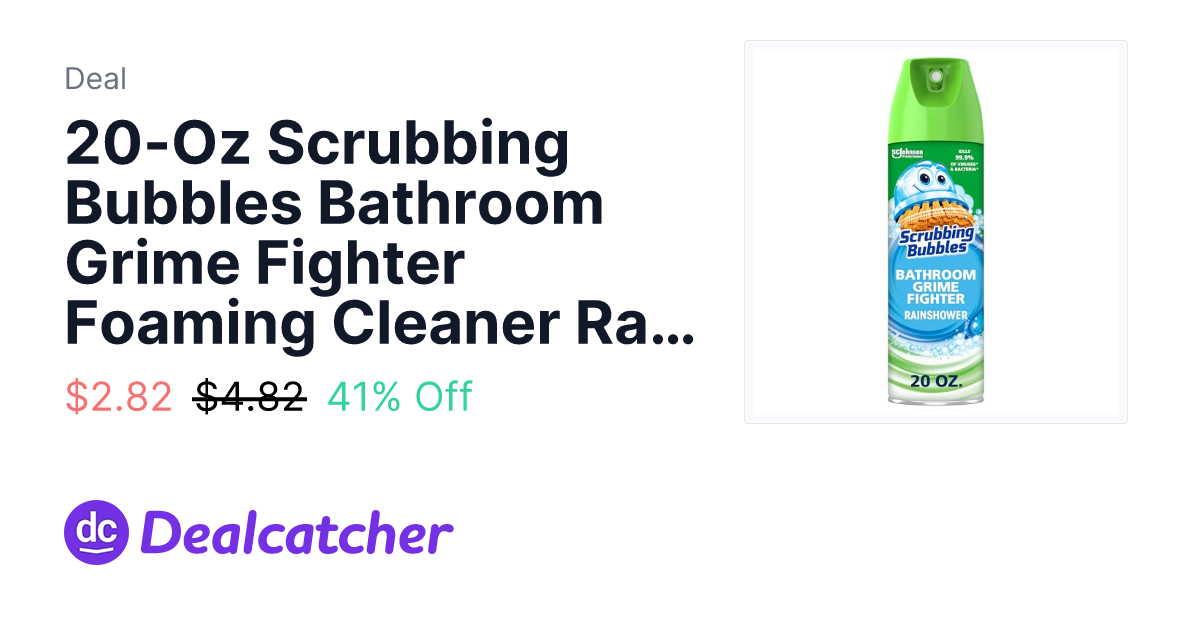 Amazon - 20-Oz Scrubbing Bubbles Bathroom Grime Fighter Foaming Cleaner Rainshower $2.82