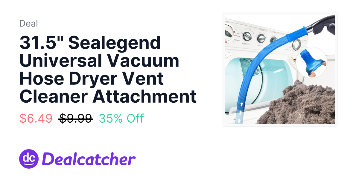 Amazon - 31.5" Sealegend Universal Vacuum Hose Dryer Vent Cleaner Attachment $6.49