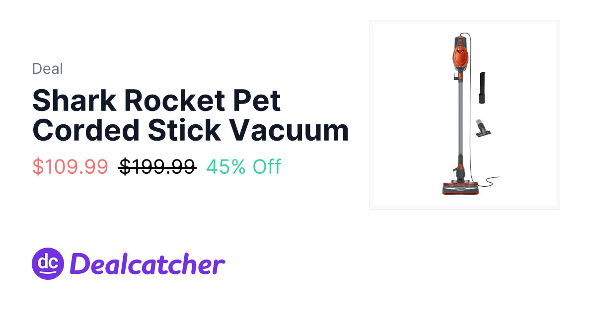 Amazon - Shark Rocket Pet Corded Stick Vacuum $109.99
