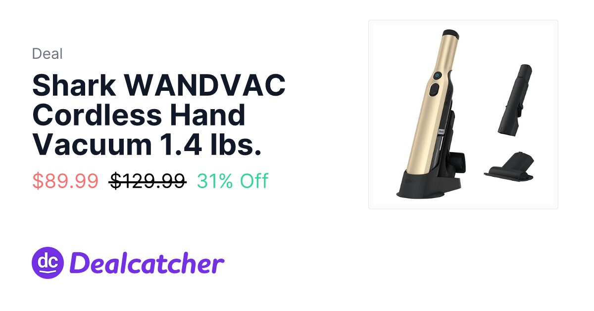 Amazon - Shark WANDVAC Cordless Hand Vacuum 1.4 lbs. $89.99