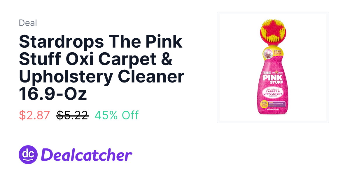 Amazon - Stardrops The Pink Stuff Oxi Carpet & Upholstery Cleaner 16.9-Oz $2.87