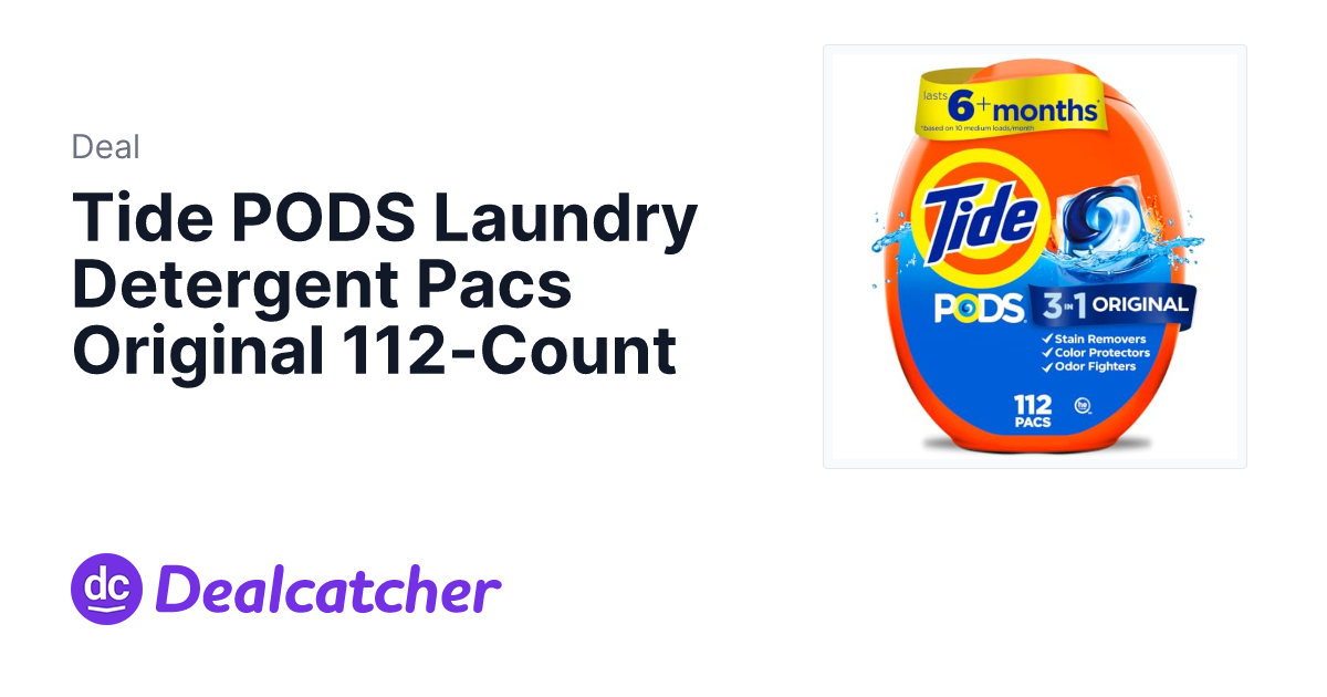 Amazon - Tide PODS Laundry Detergent Pacs Original 112-Count