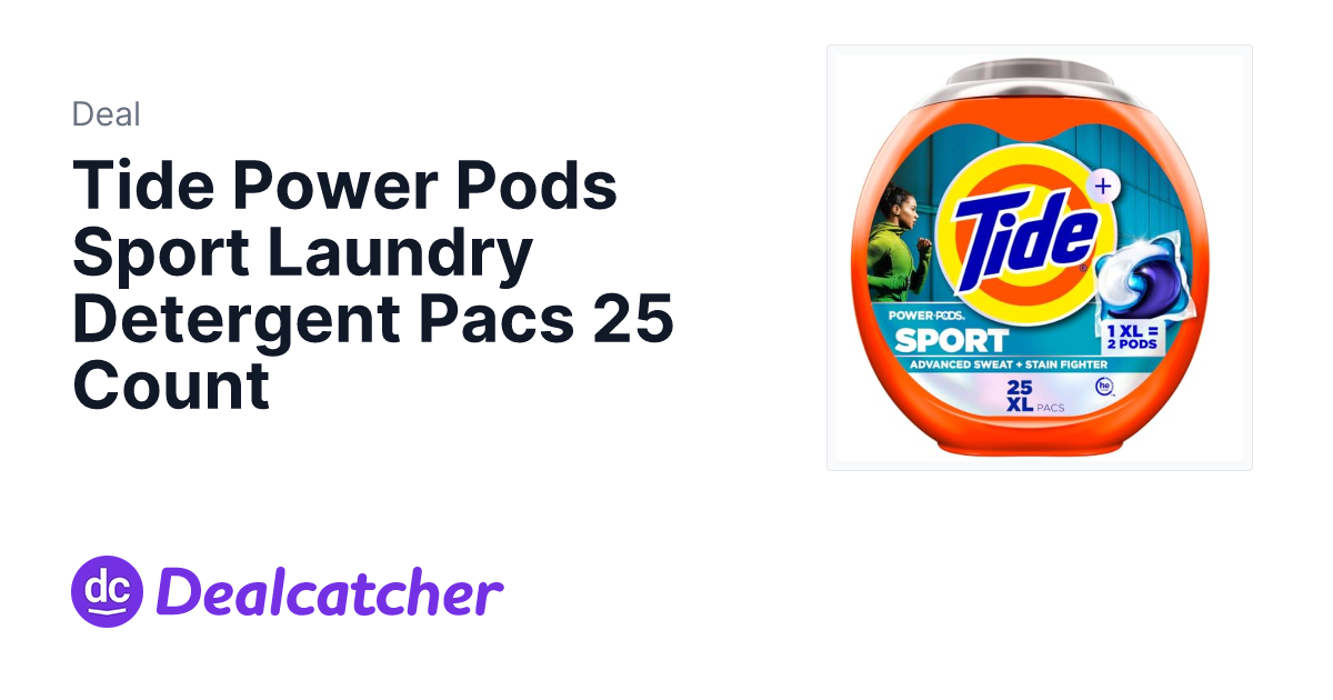 Amazon - Tide Power Pods Sport Laundry Detergent Pacs 25 Count