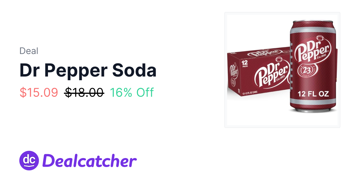 Amazon - Dr Pepper Soda $15.09