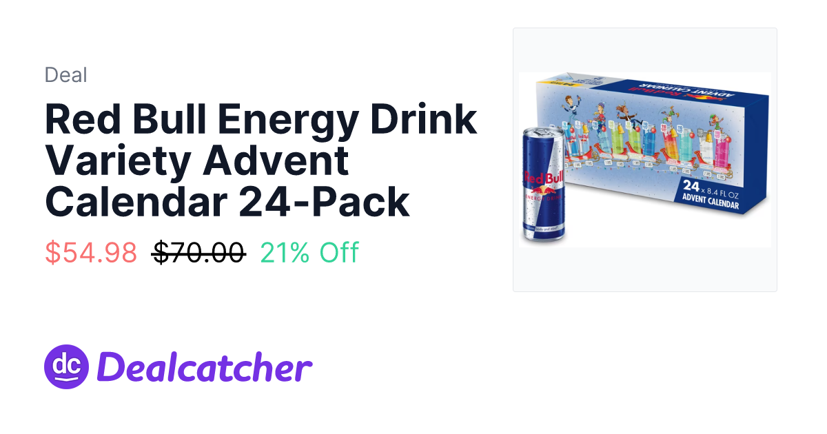 Walmart - Red Bull Energy Drink Variety Advent Calendar 24-Pack $54.98
