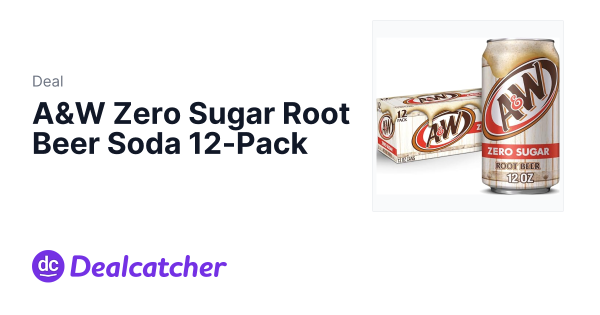Amazon - A&W Zero Sugar Root Beer Soda 12-Pack