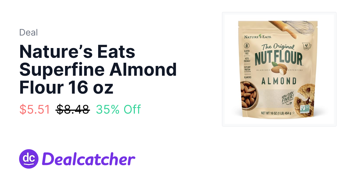 Amazon - Nature’s Eats Superfine Almond Flour 16 oz $5.51