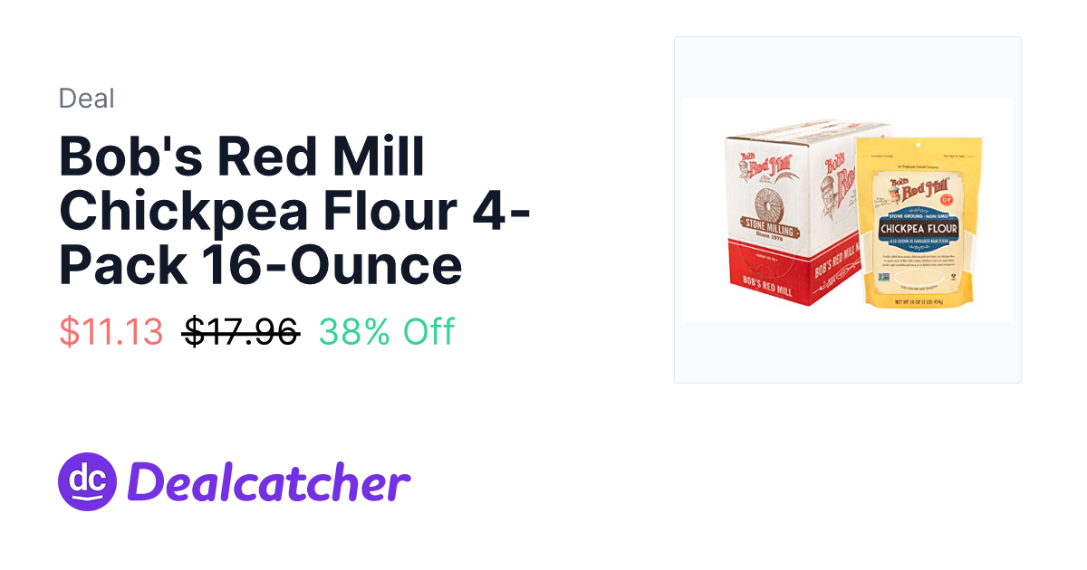 Amazon - Bob's Red Mill Chickpea Flour 4-Pack 16-Ounce $11.13