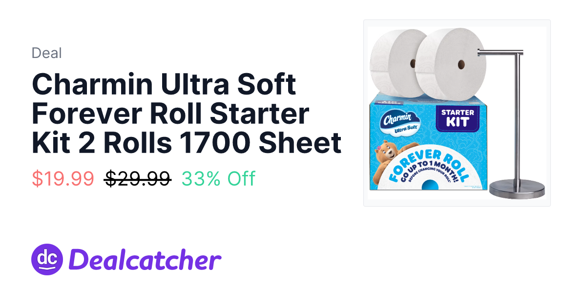Target - Charmin Ultra Soft Forever Roll Starter Kit 2 Rolls 1700 Sheet $19.99