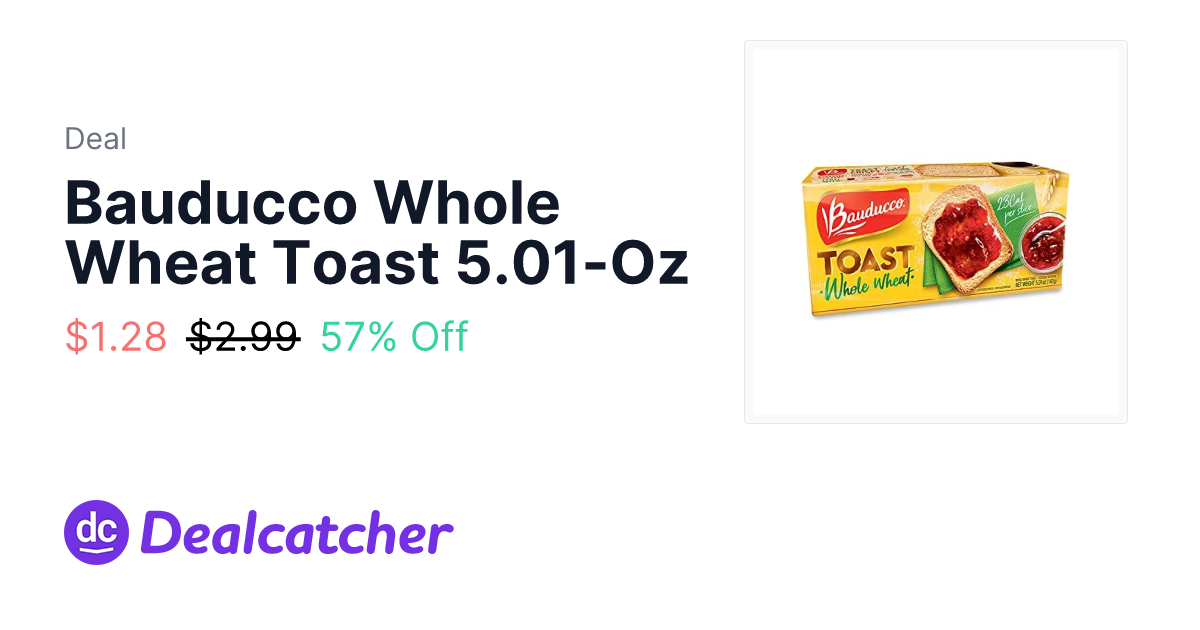 Amazon - Bauducco Whole Wheat Toast 5.01-Oz $1.28