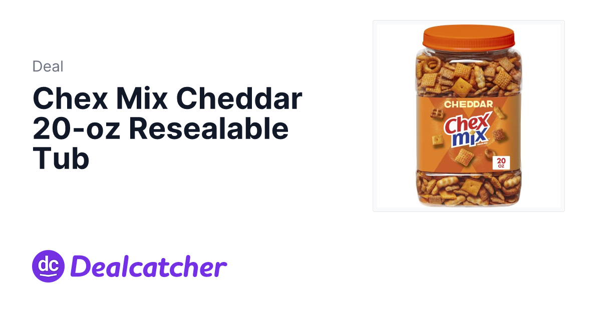 Chex Mix Cheddar 20-oz Resealable Tub