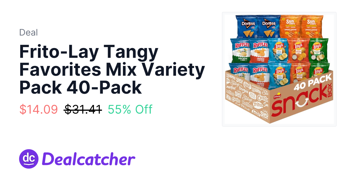 Amazon - Frito-Lay Tangy Favorites Mix Variety Pack 40-Pack $14.09