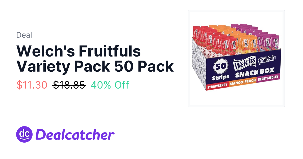 Amazon - Welch's Fruitfuls Variety Pack 50 Pack $11.30