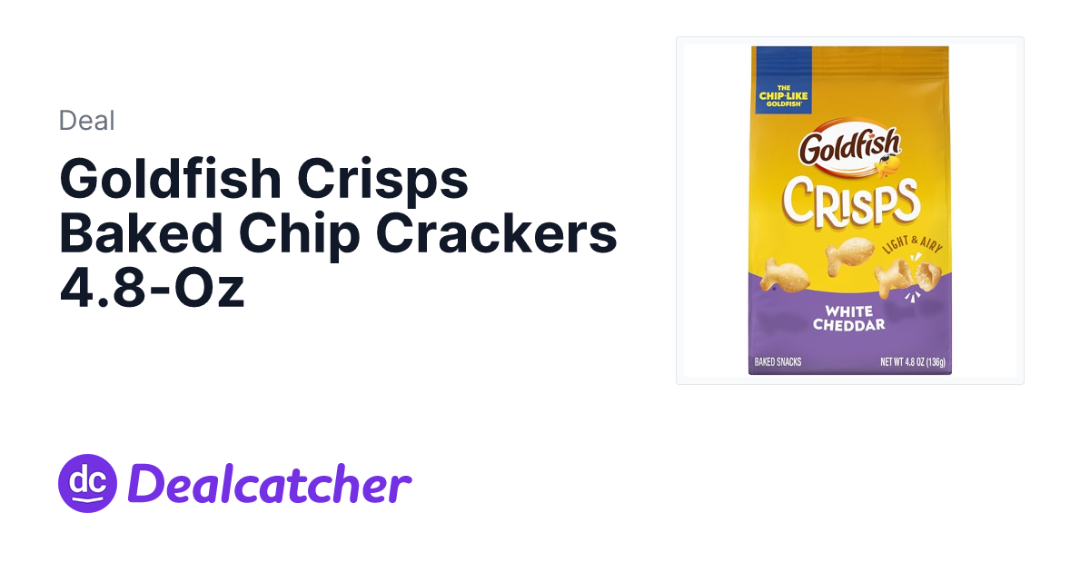 Amazon - Goldfish Crisps Baked Chip Crackers 4.8-Oz