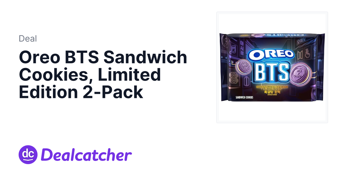 Amazon - Oreo BTS Sandwich Cookies, Limited Edition 2-Pack