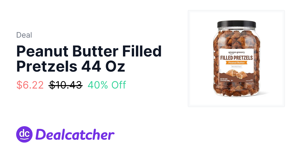 Amazon - Peanut Butter Filled Pretzels 44 Oz $6.22