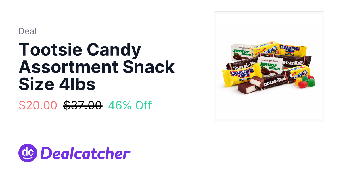 Candy in Bulk - Tootsie Candy Assortment Snack Size 4lbs $20.00