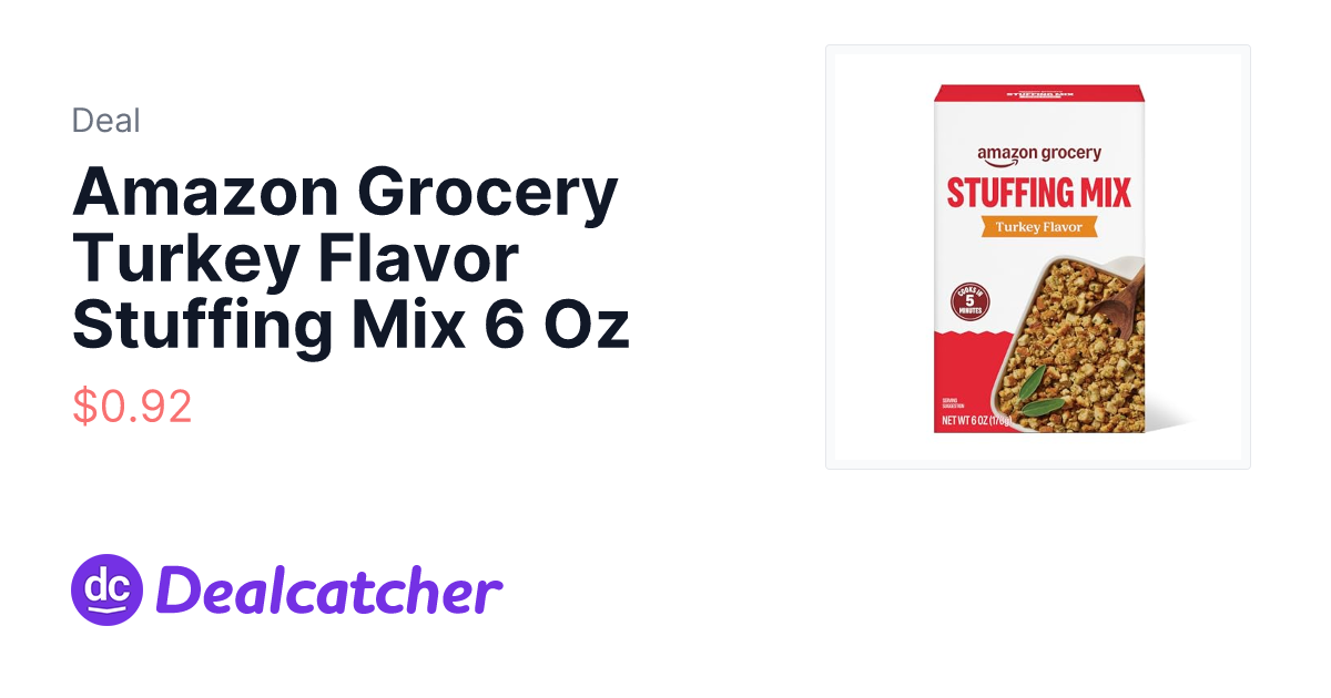 Amazon - Amazon Grocery Turkey Flavor Stuffing Mix 6 Oz $0.92
