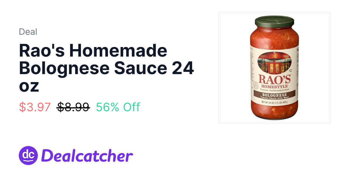 Amazon - Rao's Homemade Bolognese Sauce 24 oz $3.97
