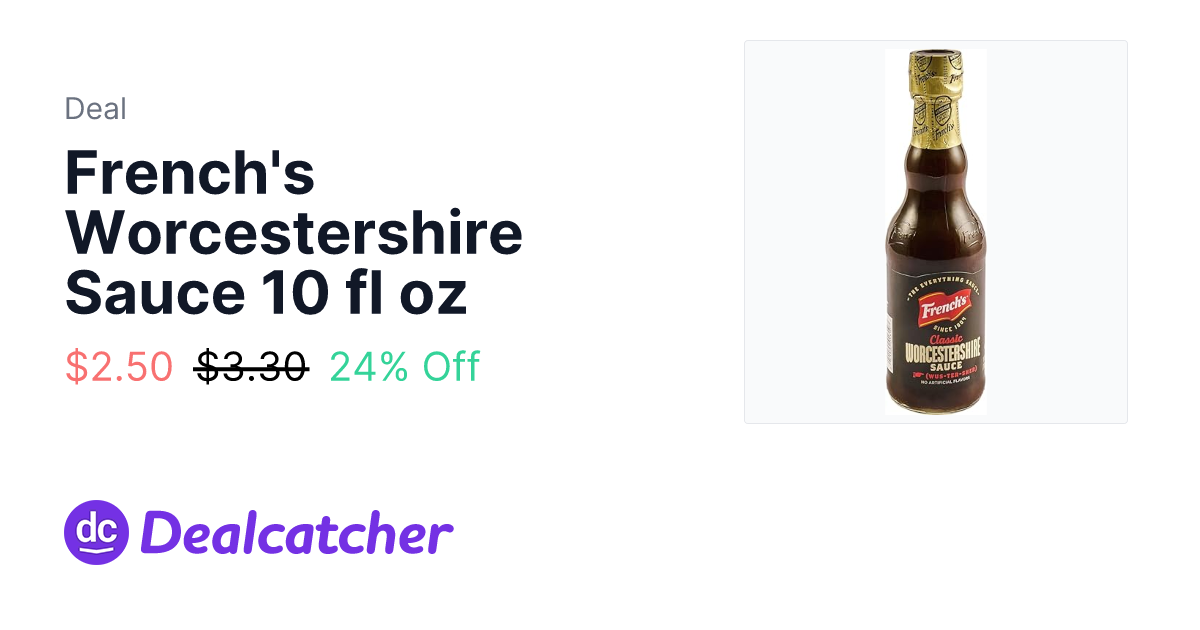 Amazon - French's Worcestershire Sauce 10 fl oz $2.63