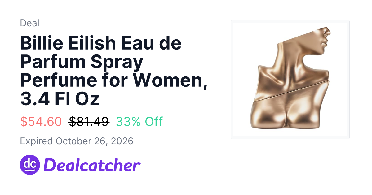 Billie Eilish Eau de Parfum Spray Perfume for Women, 3.4 Fl Oz - $54.60