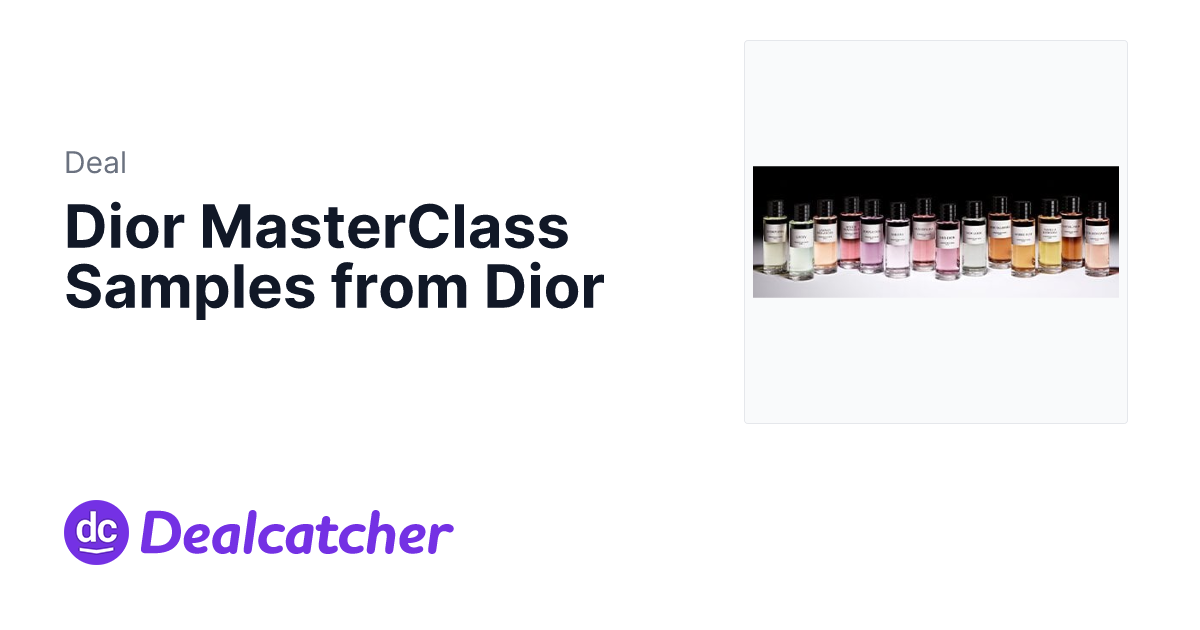 Dior MasterClass Samples from Dior