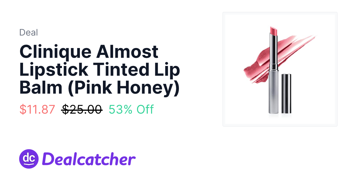 Amazon - Clinique Almost Lipstick Tinted Lip Balm (Pink Honey) $11.87
