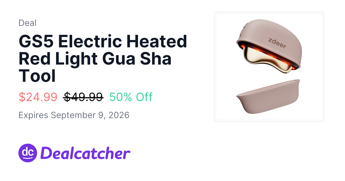 Amazon - GS5 Electric Heated Red Light Gua Sha Tool $24.99