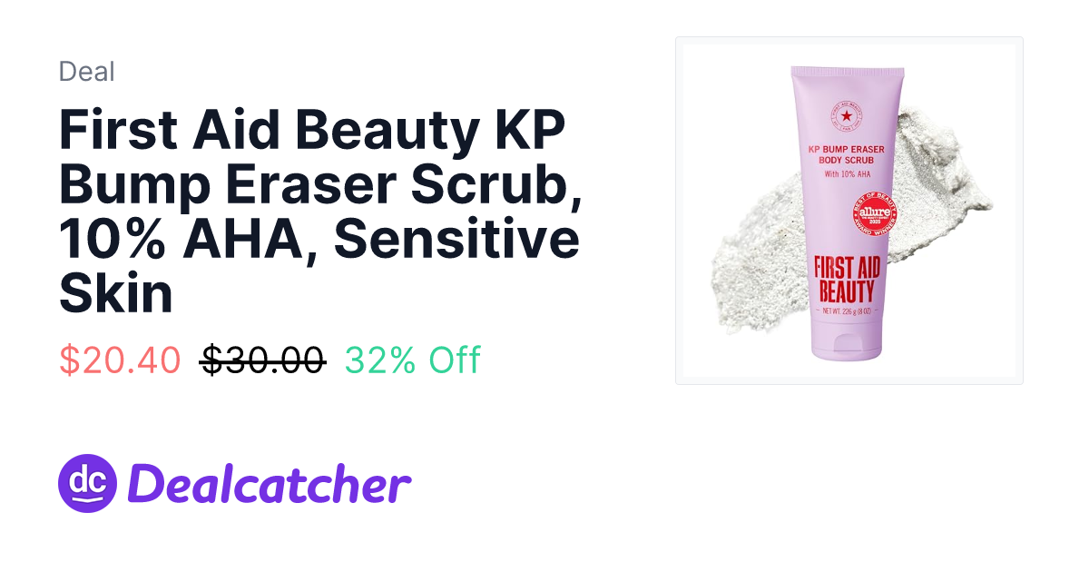 Amazon - First Aid Beauty KP Bump Eraser Scrub, 10% AHA, Sensitive Skin $20.40