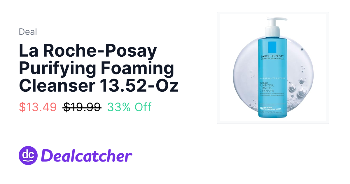 Amazon - La Roche-Posay Purifying Foaming Cleanser 13.52-Oz $13.49