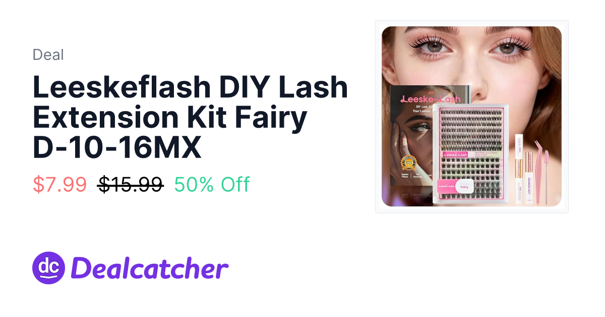 Amazon - Leeskeflash DIY Lash Extension Kit Fairy D-10-16MX $7.99