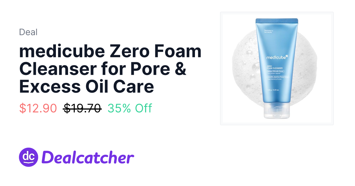 Amazon - medicube Zero Foam Cleanser for Pore & Excess Oil Care $12.90