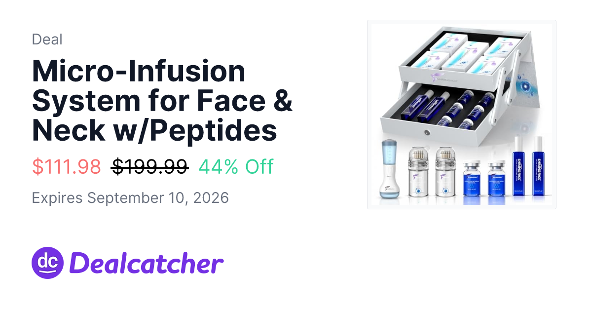 Amazon - Micro-Infusion System for Face & Neck w/Peptides $111.98